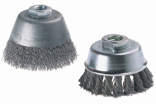 WOLFCRAFT Topf-Drahtbürste, Ø 100 mm - silberfarben