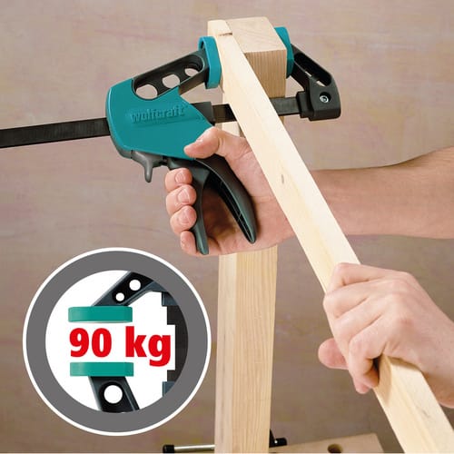 WOLFCRAFT Zwinge, Länge: 50 cm, Stahl/glasfaserverstaerkter_Kunststoff_gfk - tuerkis