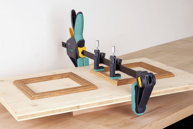 WOLFCRAFT Kantenspanner, Kunststoff, schwarz, tuerkis