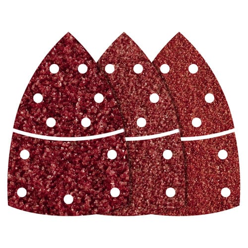 WOLFCRAFT Schleifblatt, Körnung: k40/k80/k120, Korund, rot - rosa
