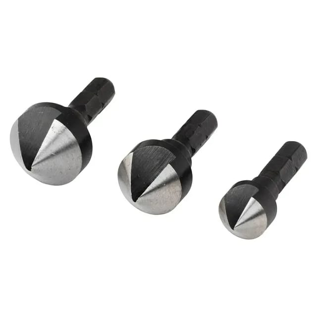 WOLFCRAFT Senker-Satz, 1/4"-Sechskant, Ø 12/16/19 mm, 3 - schwarz