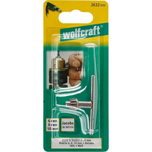 WOLFCRAFT Bohrfutterschlüssel »S14 Jacobs K6«, Stahl - silberfarben