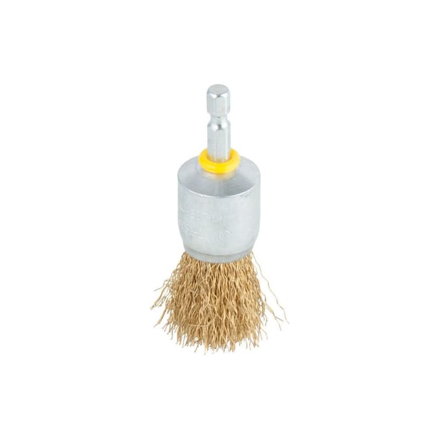 WOLFCRAFT Pinsel-Drahtbürste, Ø: 25 mm, Messing - silberfarben