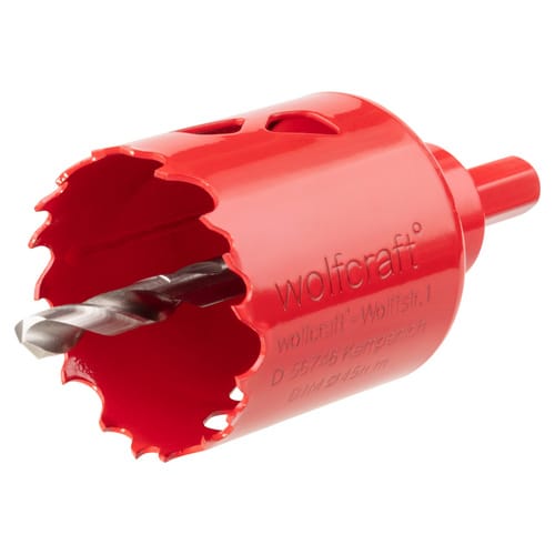 WOLFCRAFT Lochsäge, Ø: 45 mm, Bimetall - rot
