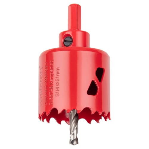 WOLFCRAFT Lochsäge, Ø: 51 mm, Bimetall - rot