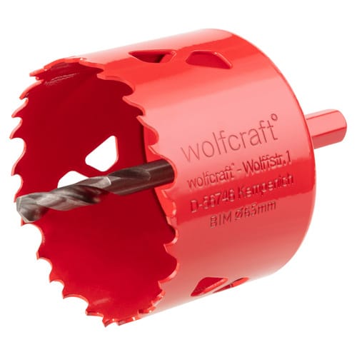 WOLFCRAFT Lochsäge, Ø: 65 mm, Bimetall - rot
