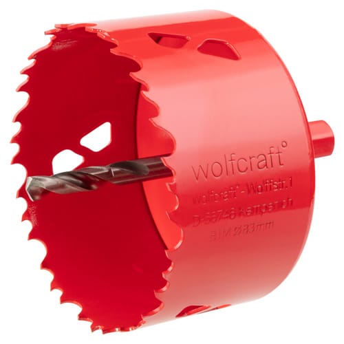 WOLFCRAFT Lochsäge, Ø: 83 mm, Bimetall - rot