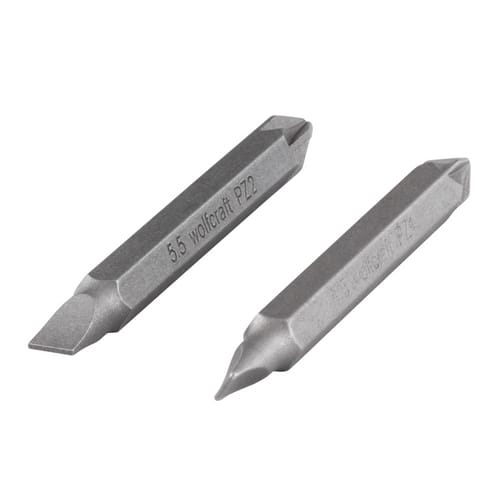 WOLFCRAFT Doppelbits »2408000«, 1/4"-Sechskant, 2 Stück - grau