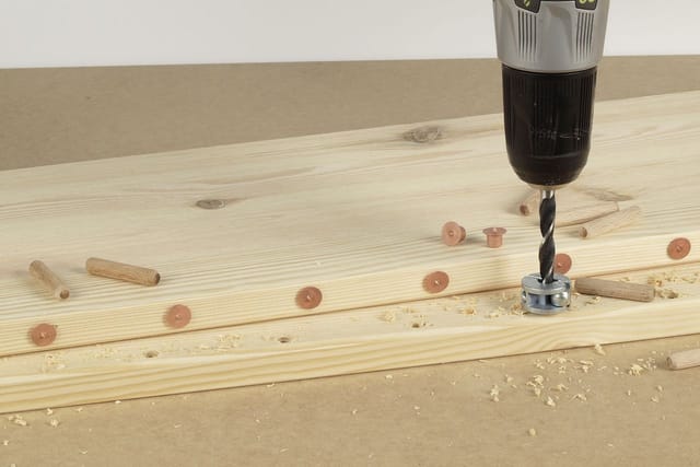 WOLFCRAFT Dübel-Set, 2916000, Holz | Metall, 1 Set, 6 mm - beige