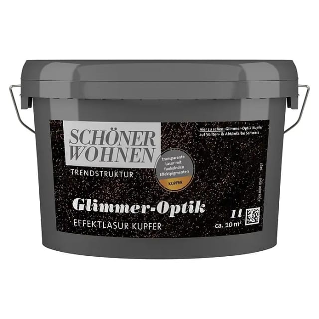 SCHÖNER WOHNEN FARBE Effektlasur »Trendstruktur«, in Glimmer-Optik, kupferfarben, 1 l - braun