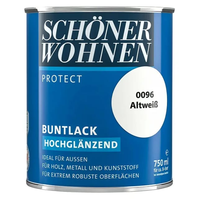 SCHÖNER WOHNEN FARBE Buntlack, altweiß , hochglänzend - weiss