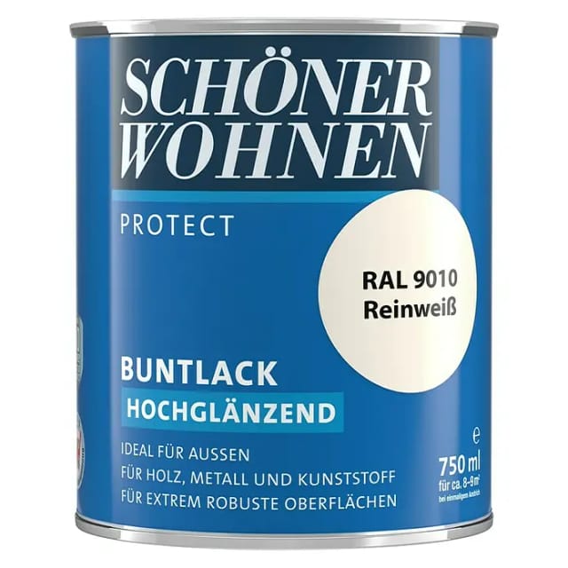 SCHÖNER WOHNEN FARBE Buntlack, reinweiß , hochglänzend - weiss