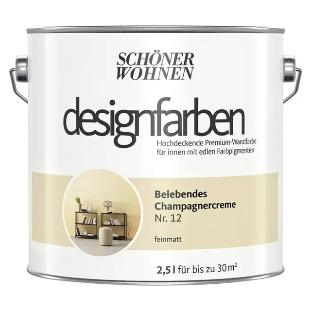 SCHÖNER WOHNEN FARBE Dispersionsfarbe »Designfarben«, Belebendes Champagnergelb, matt