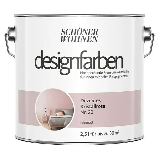 SCHÖNER WOHNEN FARBE Dispersionsfarbe »Designfarben«, Dezentes Kristallrosa, matt