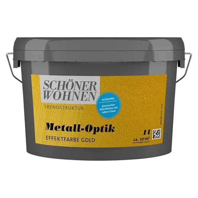 SCHÖNER WOHNEN FARBE Effektfarbe »Trendstruktur«, in Metall-Optik, goldfarben, 1 l