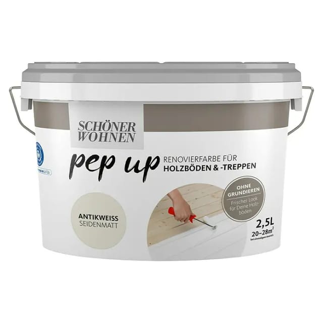 SCHÖNER WOHNEN FARBE Renovierfarbe »pep up«, weiß , seidenmatt - weiss
