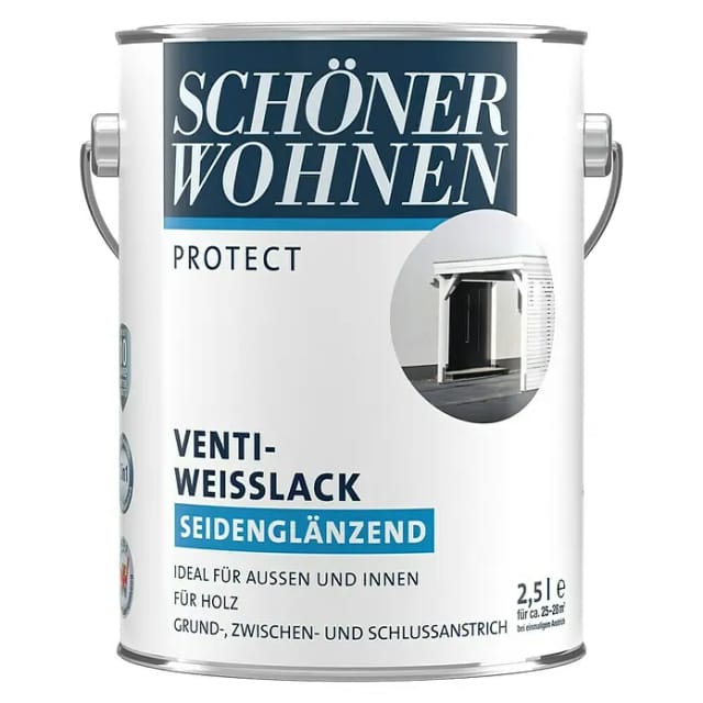 SCHÖNER WOHNEN FARBE Weißlack, seidenglänzend - weiss