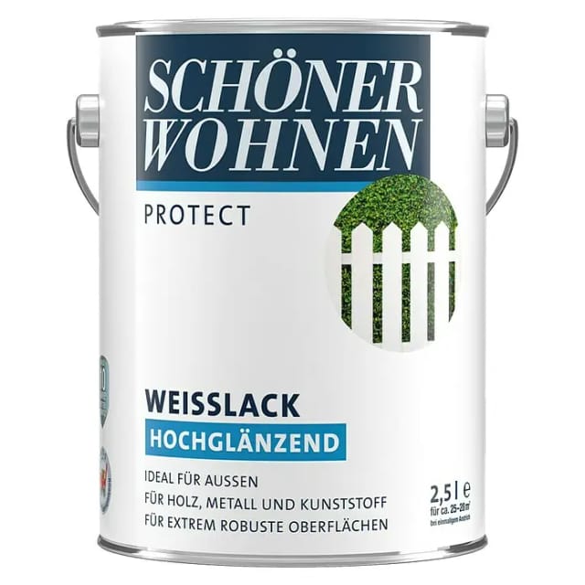 SCHÖNER WOHNEN FARBE Weißlack, hochglänzend - weiss
