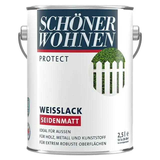 SCHÖNER WOHNEN FARBE Weißlack, seidenmatt - weiss