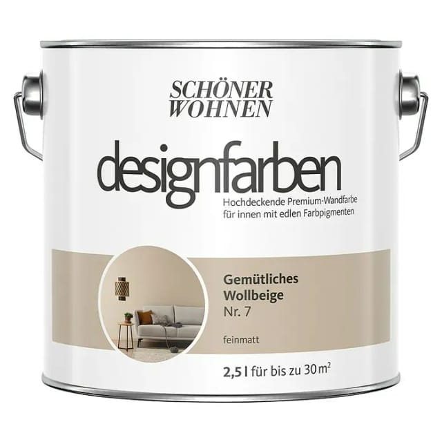 SCHÖNER WOHNEN FARBE Dispersionsfarbe, matt - beige