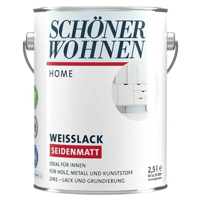SCHÖNER WOHNEN FARBE Weißlack »DurAcryl seidenmatt«, seidenmatt - weiss