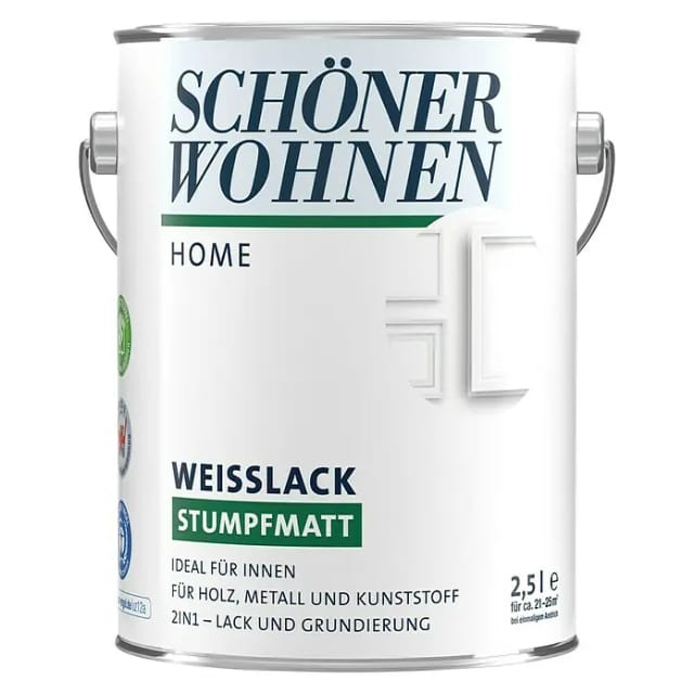 SCHÖNER WOHNEN FARBE Weißlack, stumpfmatt - weiss
