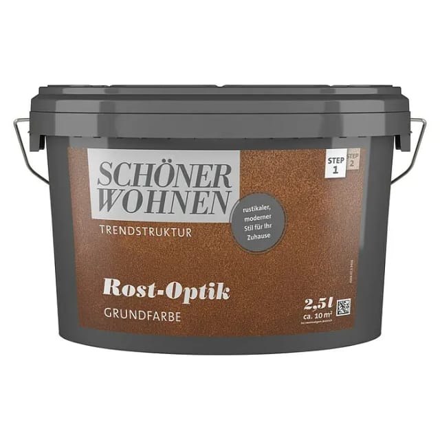 SCHÖNER WOHNEN FARBE Dispersionsfarbe »Trendstruktur«, rostfarben, Rost-Optik - rot