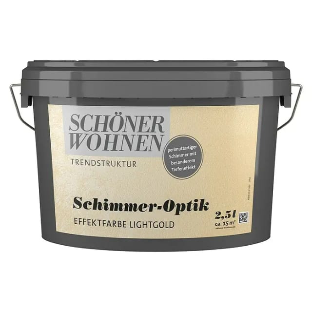 SCHÖNER WOHNEN FARBE Effektfarbe »Trendstruktur«, in Schimmer-Optik, lichtgold, 2,5 l - goldfarben