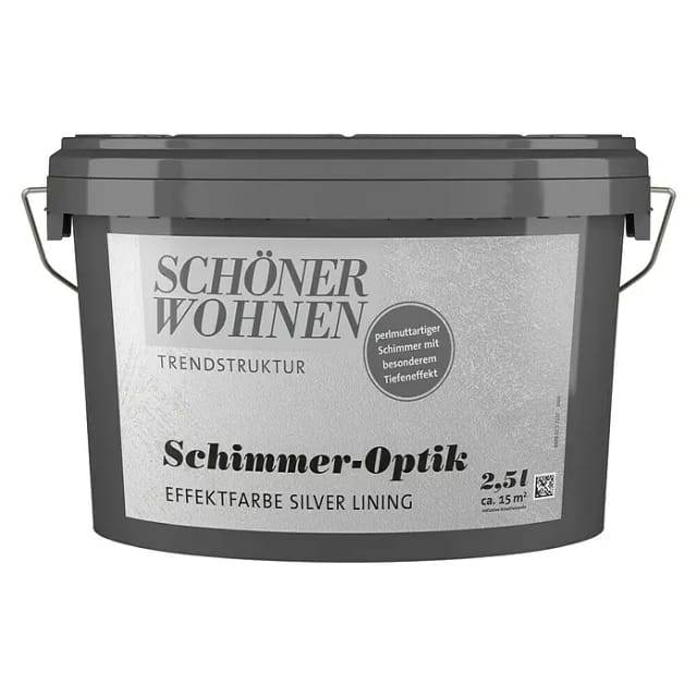 SCHÖNER WOHNEN FARBE Effektfarbe »Trendstruktur«, in Schimmer-Optik, silver_lining, 2,5 l - silberfarben