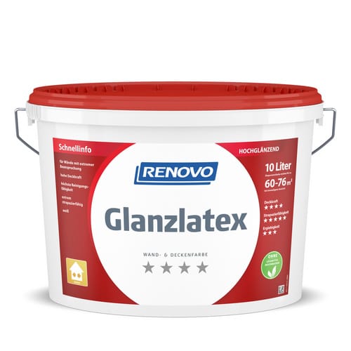 RENOVO Wand- und Deckenfarbe, »Glanzlatex«, weiss, hochglänzend, 10 l