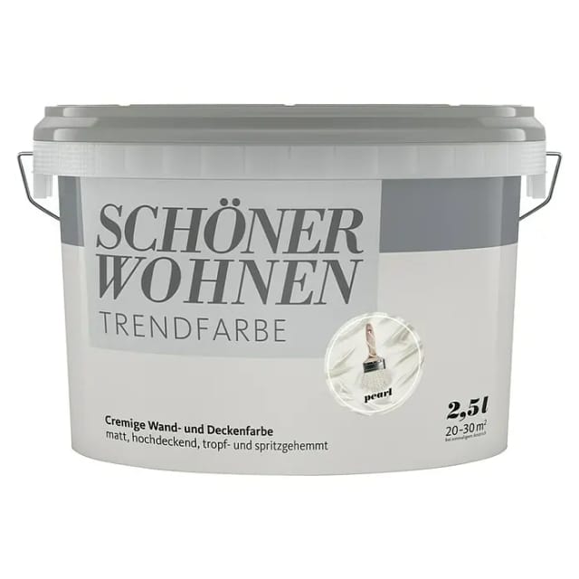 SCHÖNER WOHNEN FARBE Dispersionsfarbe »Trendfarbe«, Pearl, matt - weiss