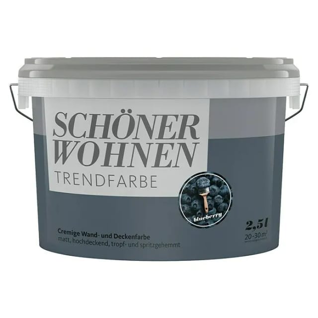 SCHÖNER WOHNEN FARBE Dispersionsfarbe »Trendfarbe«, Blueberry, matt - blau