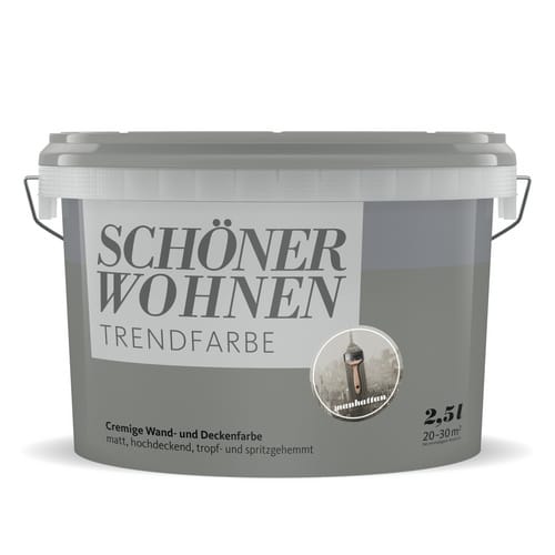 SCHÖNER WOHNEN FARBE Dispersionsfarbe »Trendfarbe«, Manhattan, matt - grau