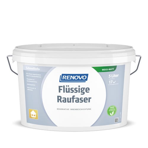 RENOVO fluessige Raufaser - weiss