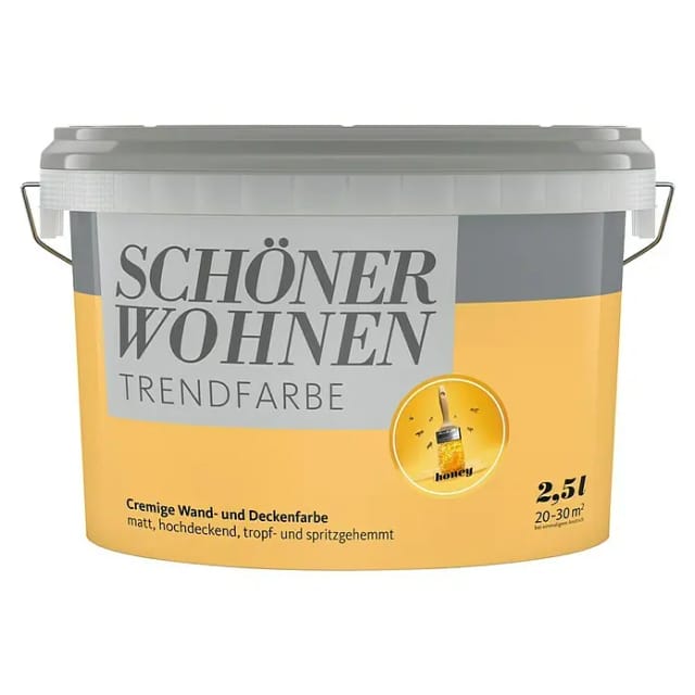 SCHÖNER WOHNEN FARBE Dispersionsfarbe »Trendfarbe«, Honey, matt - gelb