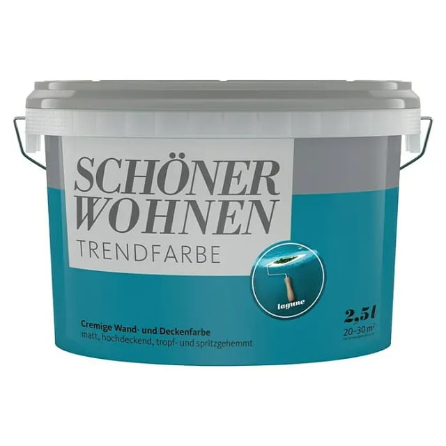 SCHÖNER WOHNEN FARBE Dispersionsfarbe »Trendfarbe«, Lagune, matt - blau