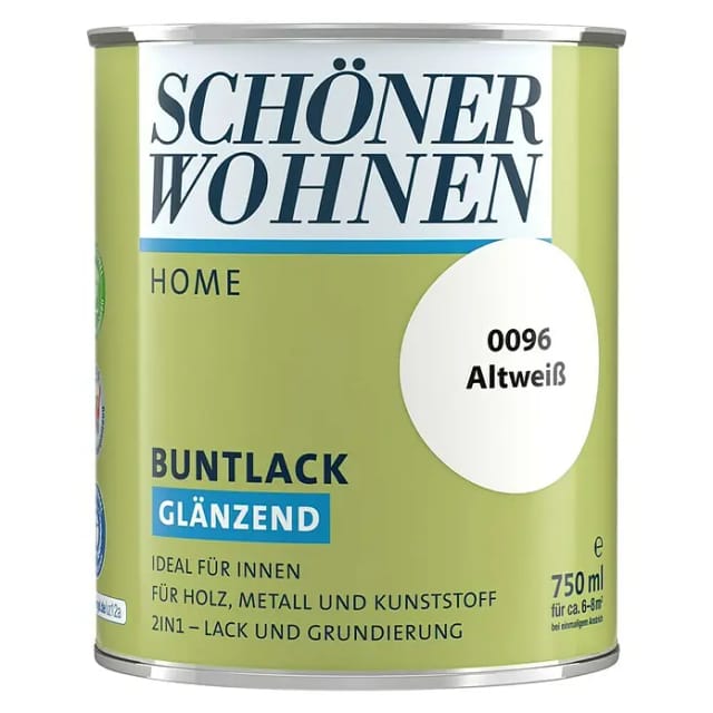 SCHÖNER WOHNEN FARBE Buntlack, altweiß , glänzend - weiss