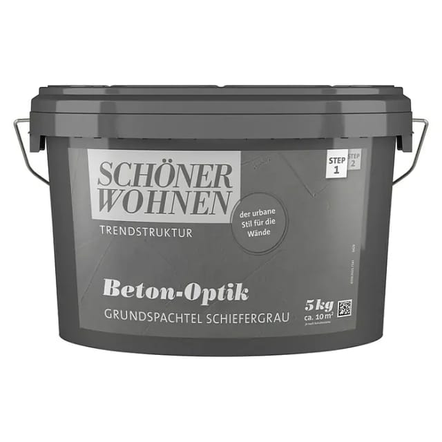 SCHÖNER WOHNEN FARBE Grundspachtel »Trendstruktur«, schiefer, 5 l, 2 m²/kg - grau