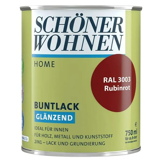 SCHÖNER WOHNEN FARBE Buntlack, rubinrot , glänzend