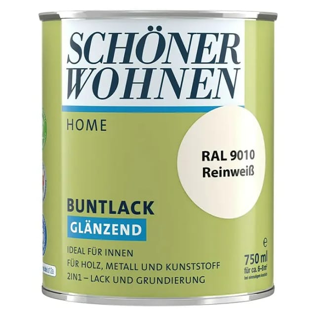SCHÖNER WOHNEN FARBE Buntlack, reinweiß , glänzend - weiss