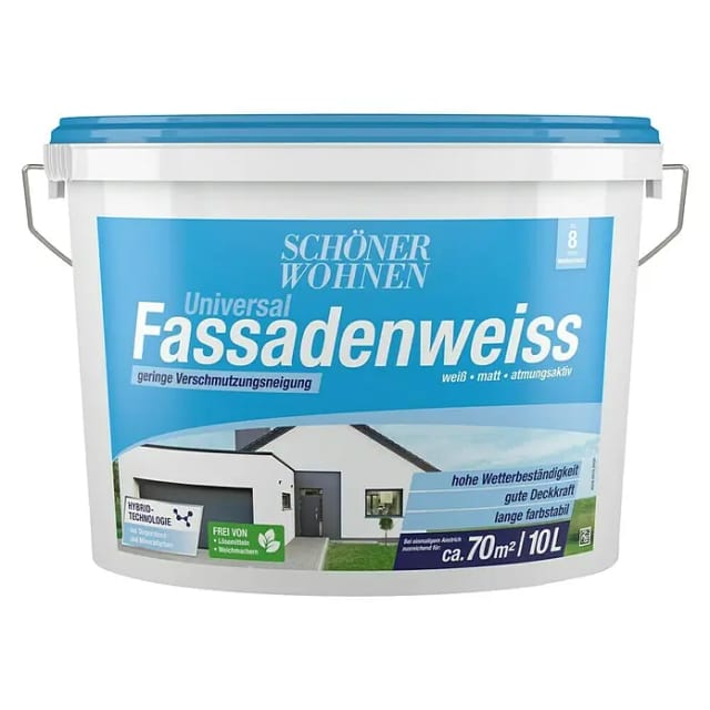 SCHÖNER WOHNEN FARBE Hybrid-Fassadenfarbe »Universal Fassadenweiss«, 10 l