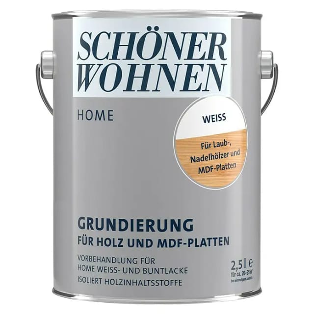 SCHÖNER WOHNEN FARBE Holzgrundierung, weiß, matt - weiss