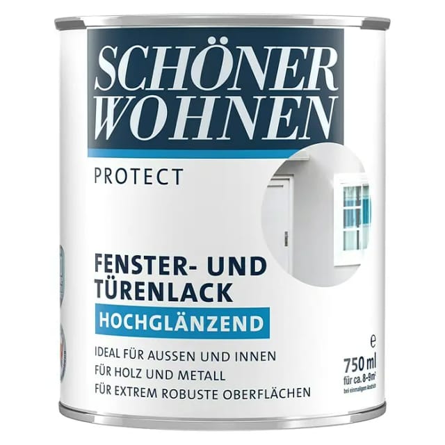 SCHÖNER WOHNEN FARBE Fenster- und Türlack, weiß , hochglänzend - weiss