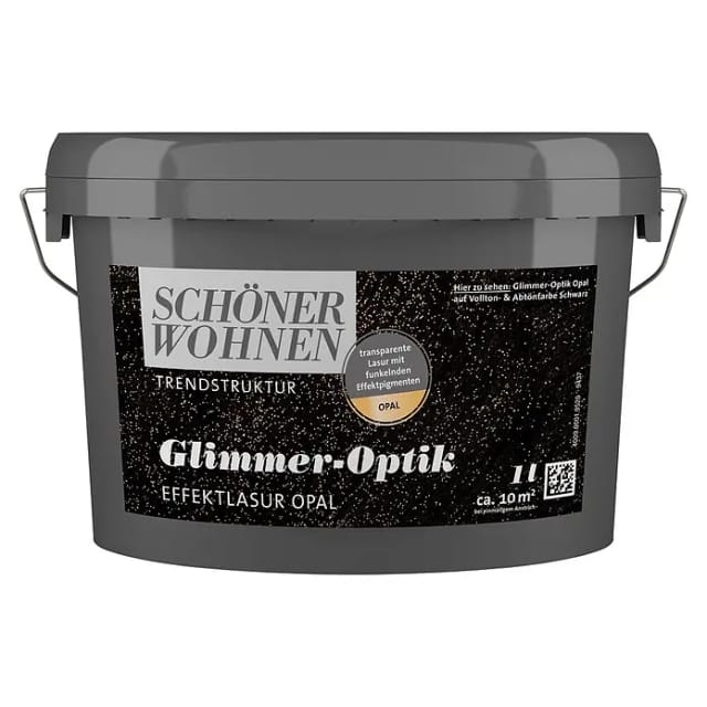 SCHÖNER WOHNEN FARBE Effektlasur »Trendstruktur«, in Glimmer-Optik, opalfarben, 1 l - gelb
