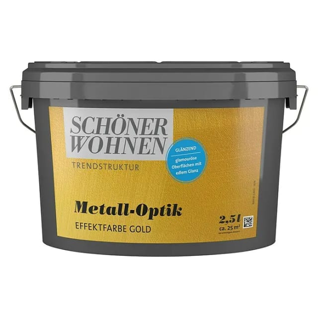 SCHÖNER WOHNEN FARBE Effektfarbe »Trendstruktur«, in Metall-Optik, goldfarben, 2,5 l