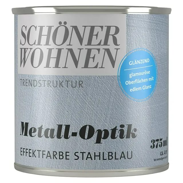 SCHÖNER WOHNEN FARBE Effektfarbe »Trendstruktur«, stahlblau, Metall-Optik