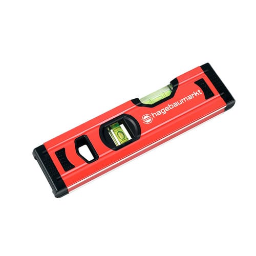 hagebau Wasserwaage, BxL: 20 x 5,1 cm, mit 2 Libellen - rot