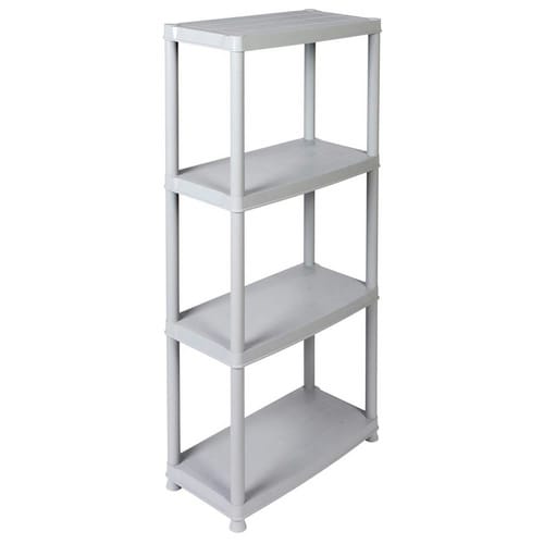 KREHER Haushaltsregal »Primo«, BxHxT: 61 x 130 x 30,5 cm, 4 Böden - grau