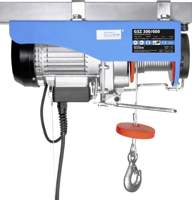 GÜDE Elektrischer Seilzug »GSZ 300/600« - blau