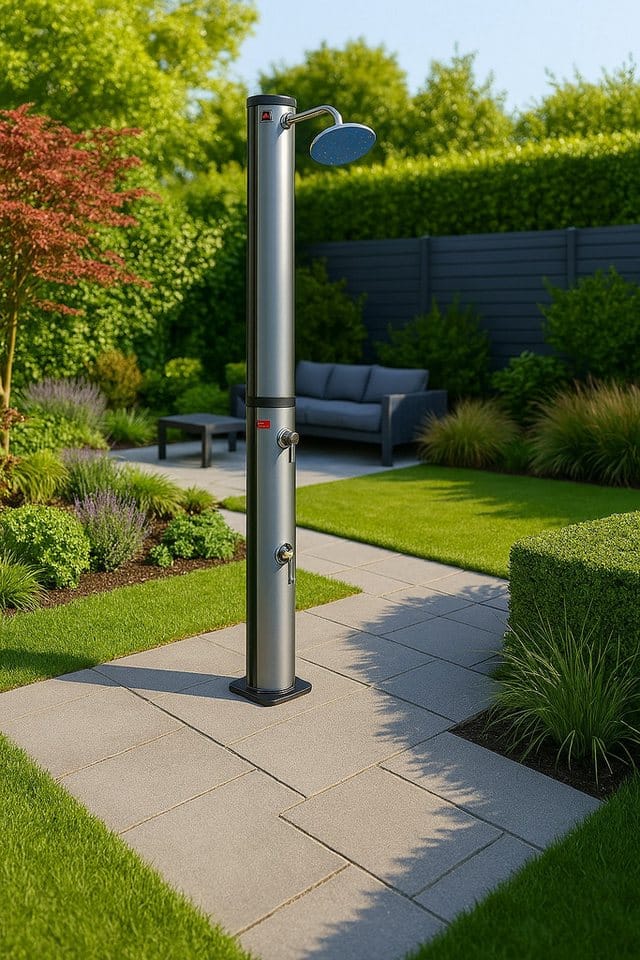 MYPOOL Solardusche »Exklusiv«, Kunststoff, mit 40 l-Tank, verstellbarer Duschkopf - schwarz